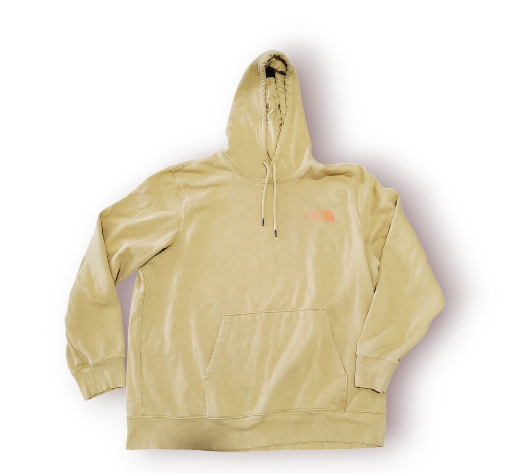 The North Face Mens Yellow Pullover Hoodie Size XXL